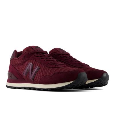Sneaker NEW BALANCE "515", Damen, Gr. 37,5, rot (mulled wine, mulled wine), Leder, Textil, Schuhe Sneaker