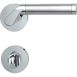 Griffwerk CORINNA Schraubtechnik GK4 -Chrom/Edelstahl Rosettengarnitur -Schraubt. -WC -TS 40-45mm