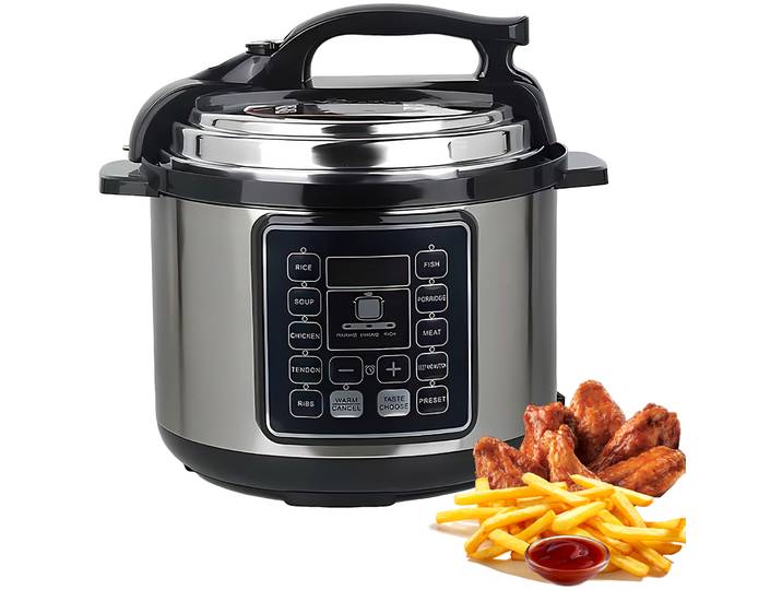 Cuisinière à pression électrique multifonction 10 en 1, 1050W, 6L, cuiseur à riz multifonction, cuiseur vapeur, cuiseur lent, portable