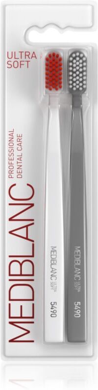 MEDIBLANC 5490 Ultra Soft brosses à dents ultra soft White, Grey 2 pcs