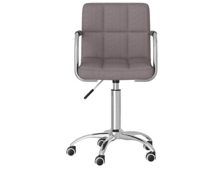 KLGBNCVE Drehbarer Esszimmerstuhl Taupe Stoff Stoffbezug, dicke Polsterung, Stahlrahmen, Gasdruckfeder, 360 Grad drehbar, Sitzhöhe einstellbar