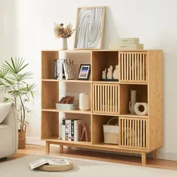 Bücherregal Ypäjä 128x147x39 cm Bambus [en.casa]