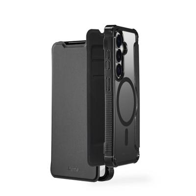 HAMA Smartphone-Hülle "Handytasche für Samsung Galaxy S26, klappbar", schwarz, Smartphones, Hüllen, D3O Stoßschutz, Kartenfächer, Magnetverschluss, Kunstleder