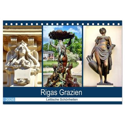 Rigas Grazien - Lettische Schönheiten (Tischkalender 2026 DIN A5 quer), CALVENDO Monatskalender
