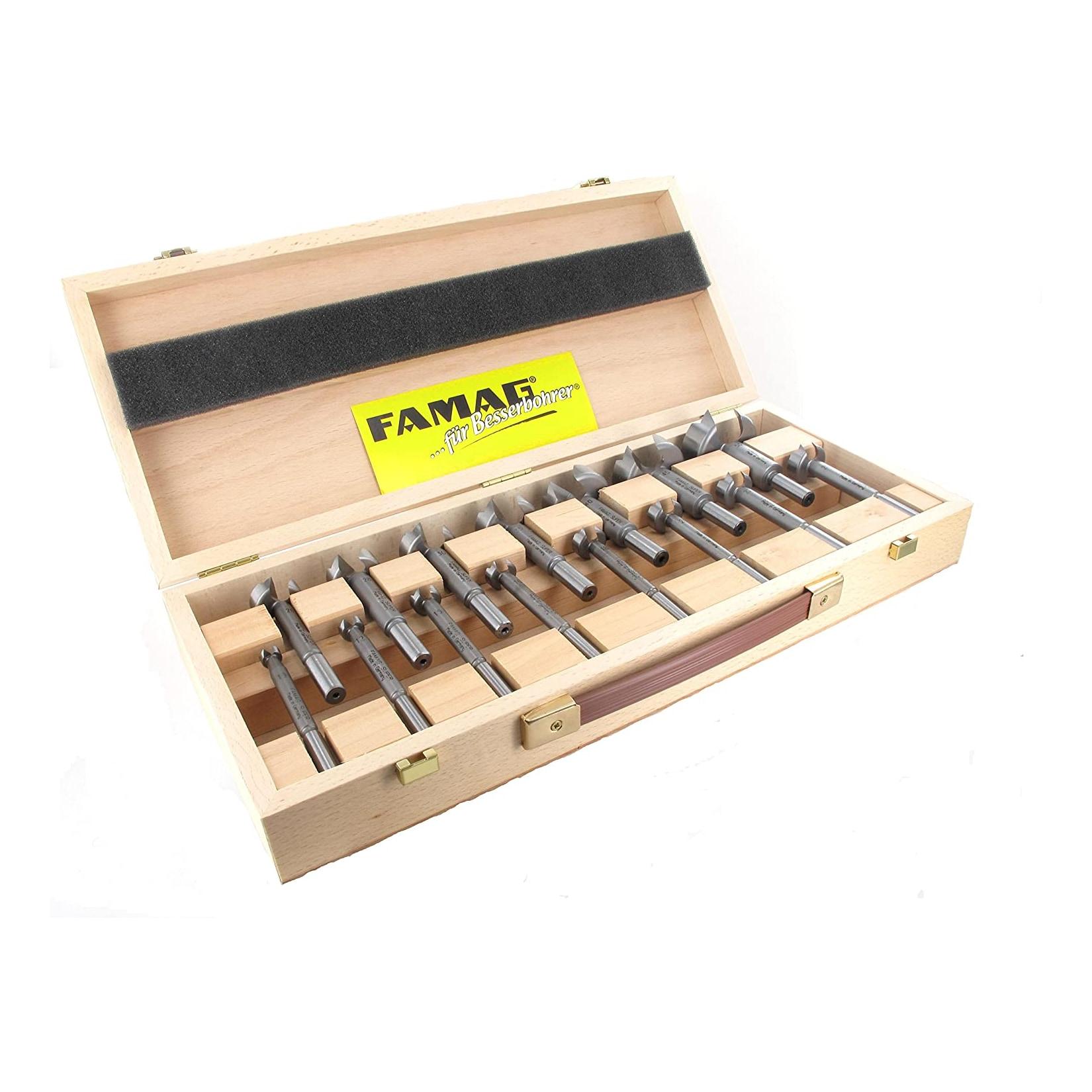 Famag SUPER-Forstnerbohrersatz Classic WS 15-teilig im Holzkasten 1630515