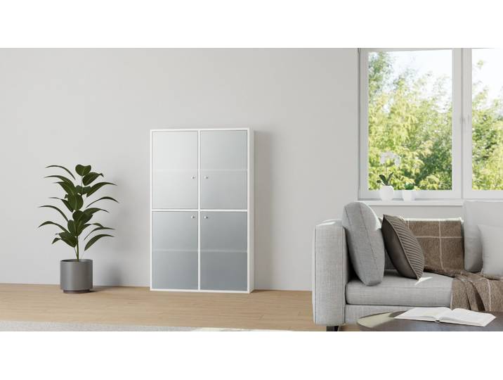 Standvitrinen nach Maß MDF Beschichtet MDF Weiß matt