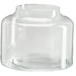 HOME STORY Vase   , transparent/klar , Glas , Maße (cm): H: 16  Ø: 21