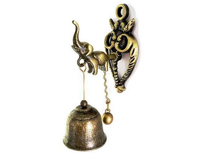 Türklingel Elefant Metall Retro 10,9 cm, Bronzefarben, 4.1x11x10.9 cm, Dekoration, Gartendeko