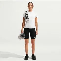 NIKE Damen Shirt ONE FITTED, Größe L in Weiß Weiß