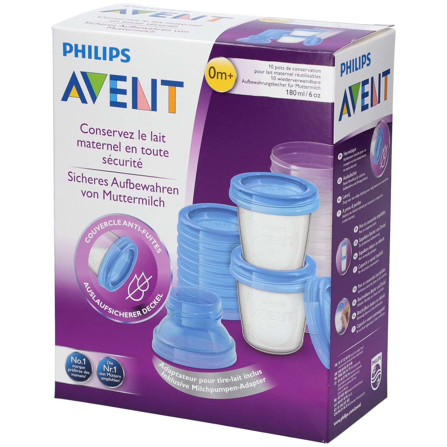 Avent Via Natural Moedermelk Bewaarbekerset 1 St Set