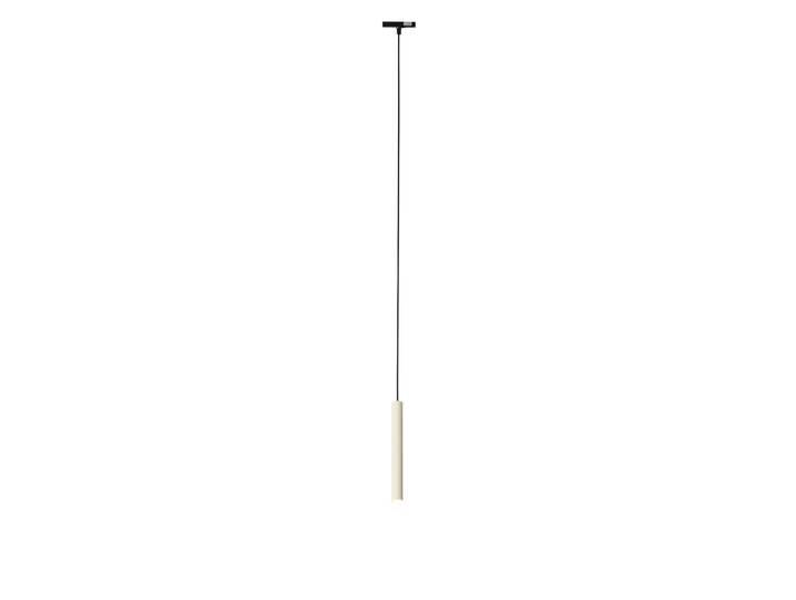 Suspension moderne noire et beige pour système sur rail monophasé