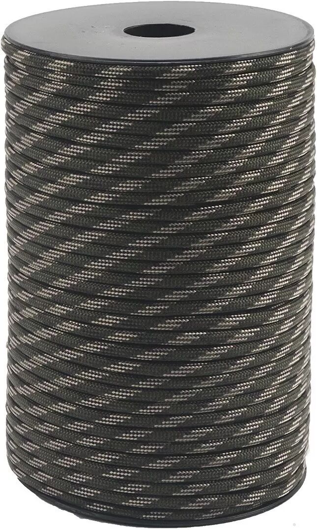 INF 100-Meter-Spule 9-Kern-Paracord - Vielseitiges Polypropylenfaserseil Grün+Tarnung