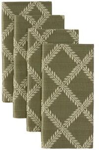 "Lenox Laurel Leaf Napkins, Set of 4 - 19""W x 19""L"