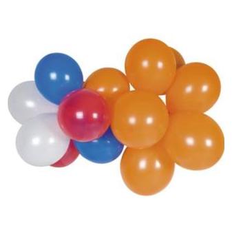 Ballon Rot / Weiss / Blau / Orange 100 Stück (100x) (42765040)
