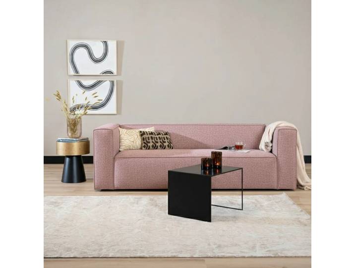 Bronx71 Chenille Sofa 3-Sitzer Memphis rosa