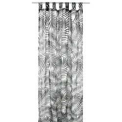 Arsvita Gardine 140x245cm Voile mit Druck Black&White Schlaufenschal