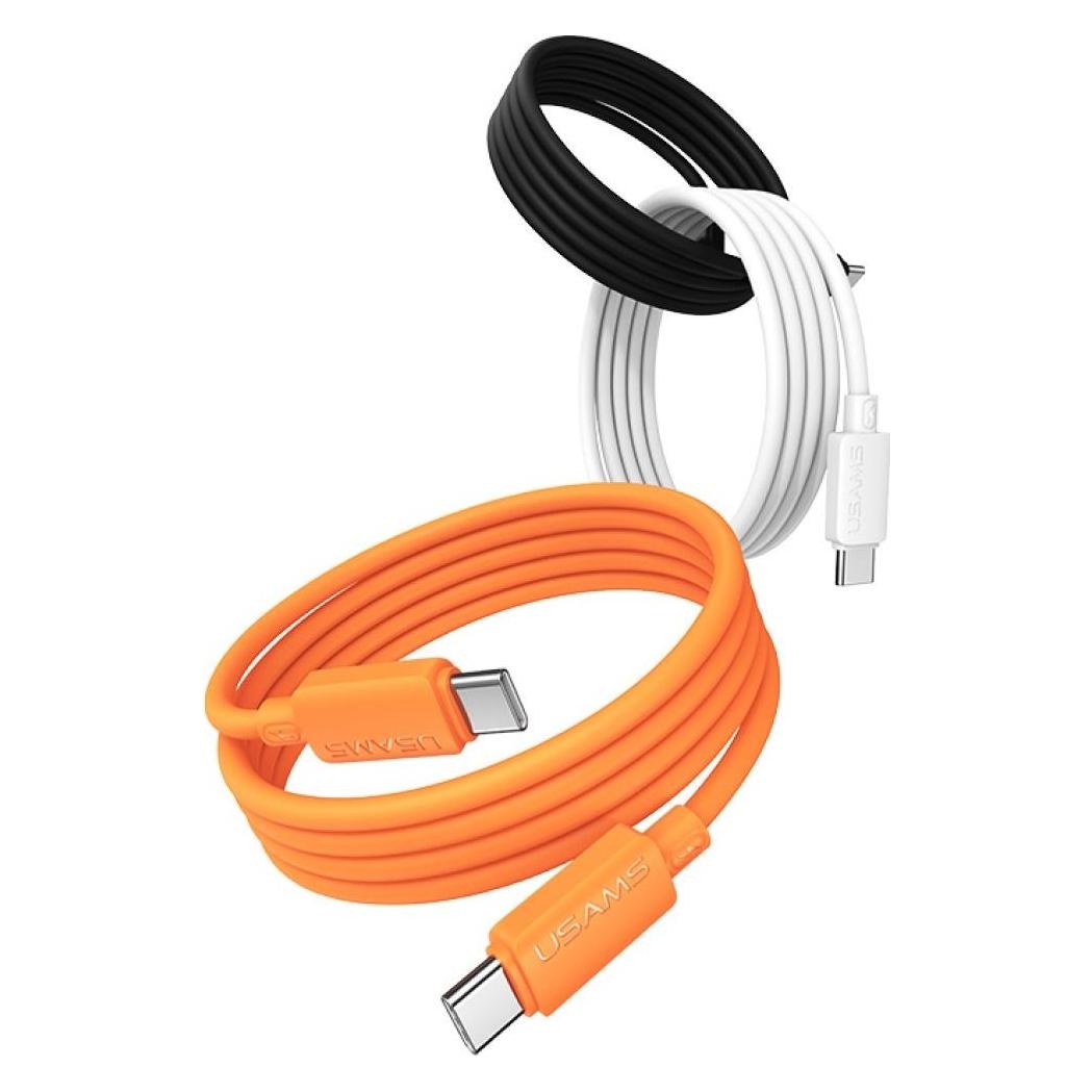 Usams Cable U98 30W 3A Silicone Fast Charging USB-C to Lightning white (1 m, 30 W) (SJ788USB02)