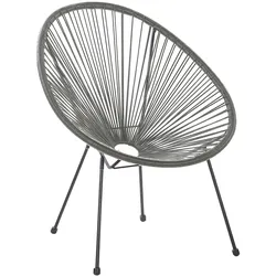 RATTANSTUHL Kunststoff dunkelgrau 70 cm Acapulco II
