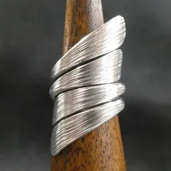 Drachensilber Feiner Ring ausgefallener Damen Ring Schmuck 925 Silber 54 - Silber