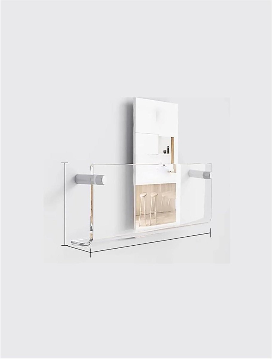 Transparante Acryl Tijdschriftenhouder en Boekenplank Display - 90 cm