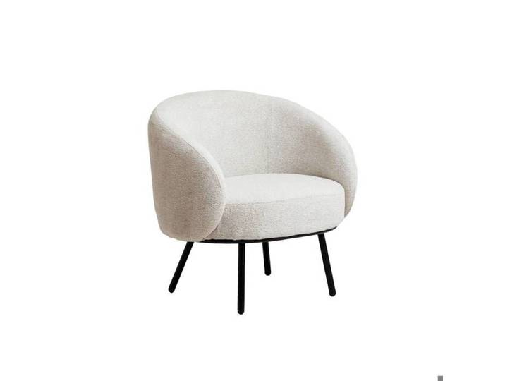 Fauteuil en tissu bouclette confort Orenzo