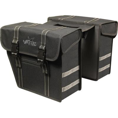 Fahrradtasche "Greenlands Doppel Fahrradtasche", schwarz, GREENLANDS BICYCLE BAGS, Taschen, B/H/T: 32cm x 30cm x 14cm, Polyester, B:32cm H:30cm T:14cm