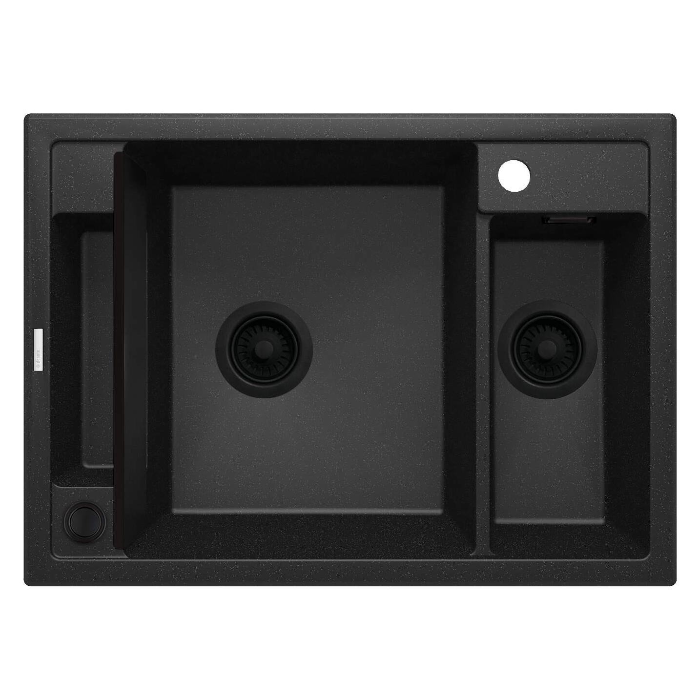 Magnetisches Granitwaschbecken 1 5 Becken (Einbauspüle, 58 cm) (ZRM G503)