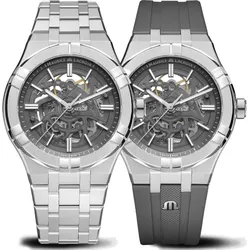 Maurice Lacroix Aikon Automatic Skeleton AI6008-SS00F-030-A - schwarz,skelettiert,silber - 42mm