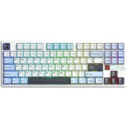 Aula Gasket F87 Pro V2 Glacier Blue Star Vector RGB Tastatur (Eng. Int., Kabelgebunden, Kabellos), Tastatur, Weiss, Schwarz, Blau