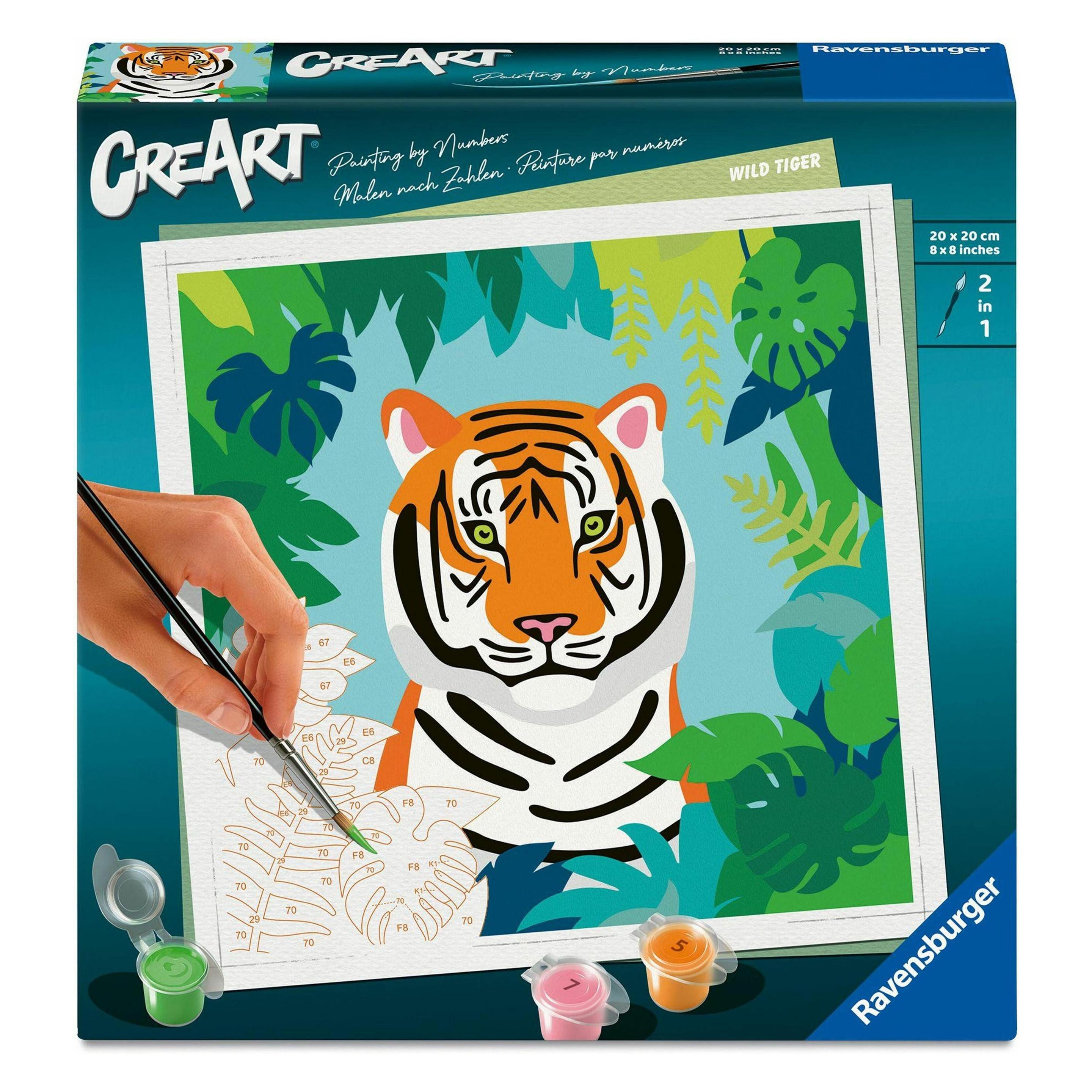 Ravensburger CreArt - Malen nach Zahlen - Wilder Tiger (12023142)
