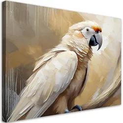 LEINWANDBILD AI Papagei Vogel gemalt 90x60cm