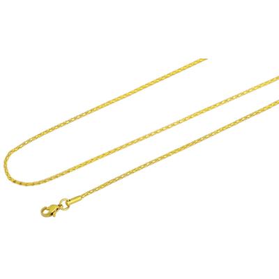 Kette ohne Anhänger ADELIA´S "Damen Edelstahl Halskette" Gr. 70, gold, Halsketten, Damen, 70, Edelstahl