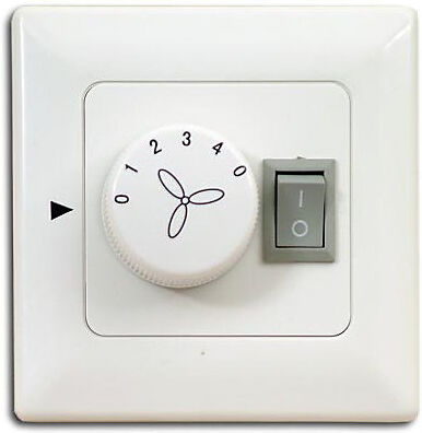 kaiserkraft Wandschalter ST4-150/400, 4-Stufen-Drehschalter, für Deckenventilator