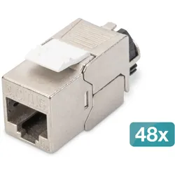 Digitus CAT 6A Keystone Modul, geschirmt, 48 Stück werkzeugfreie Verbindung