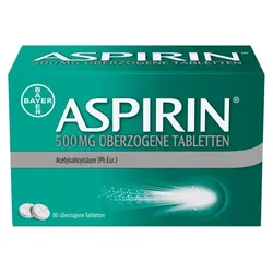 ASPIRIN 500 mg überzogene Tabletten 80 St