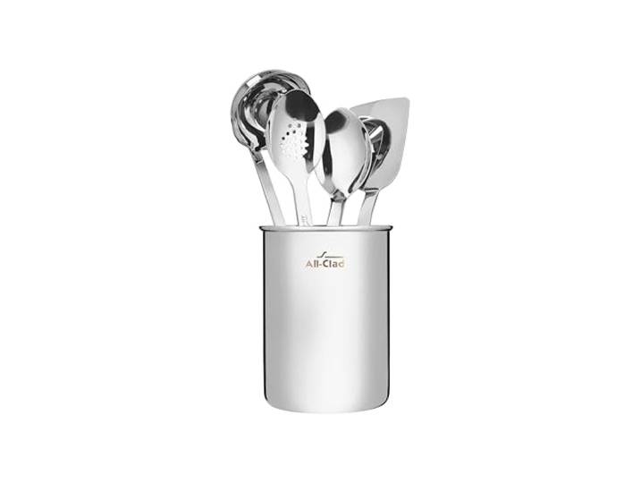 All-Clad Profi-Küchenwerkzeug-Set, Edelstahl, 6-teilig, silberfarben