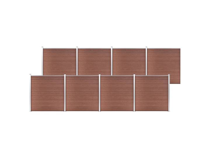 vidaXL Gartenzaun WPC 1391x186 cm Braun