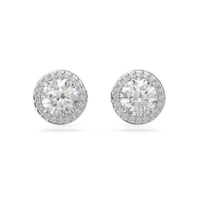 Paar Ohrstecker SWAROVSKI "Una Angelic Stern", weiß (metallfarben, kristallweiß, kristallweiß), Ohrringe, Damen, Metall, mit Swarovski Kristall