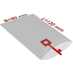 Transpak, Verpackungsmaterial, Druckverschlussbeutel Masse 80x120mm Stärke 90μ PE transparent (1000 Stk.)