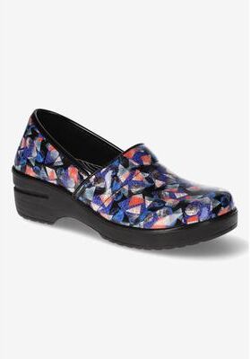 Women's Lyndee Flats by Easy Street in Blue Patent Patent (Size 9 1/2 M)