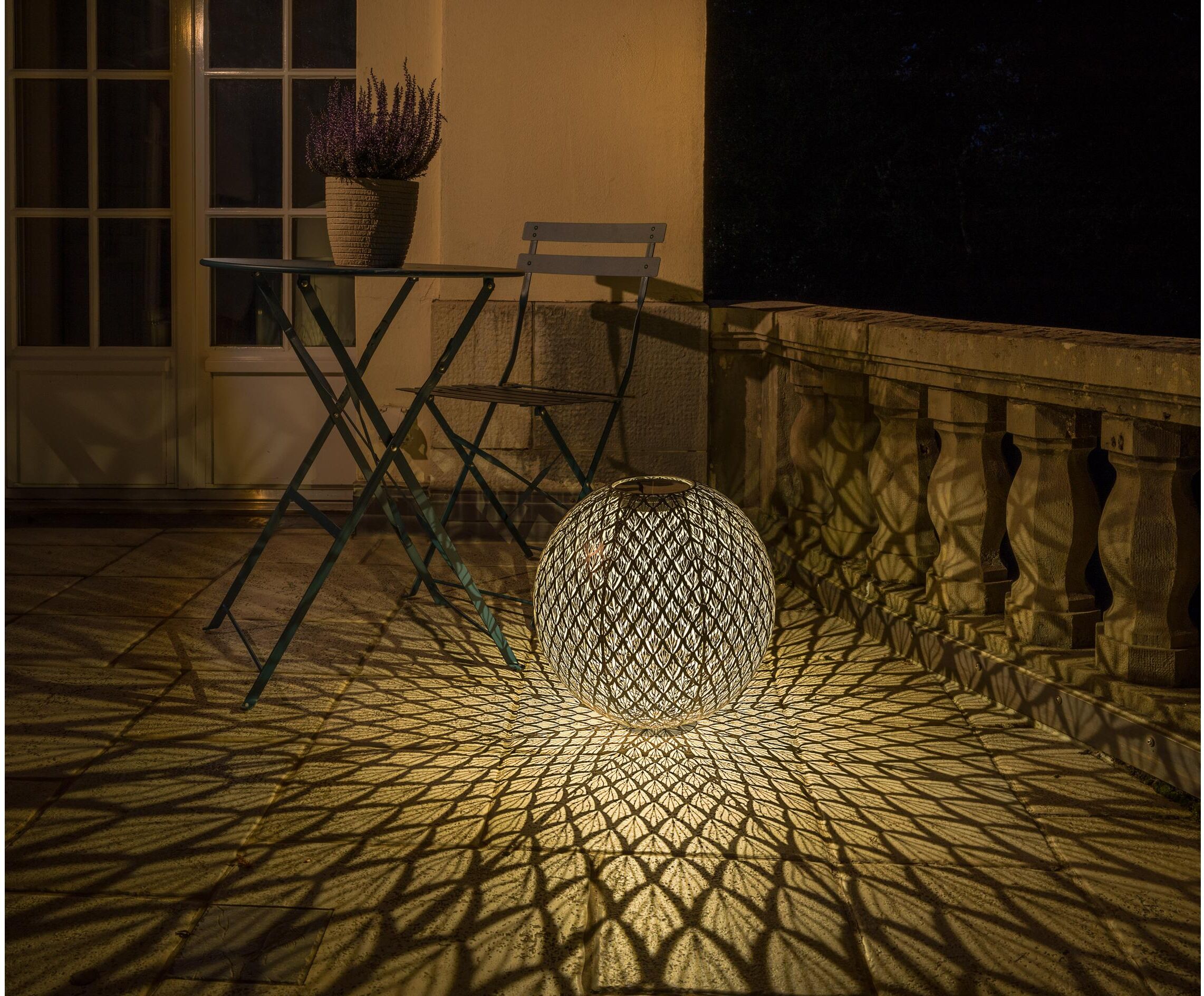 LED Gartenleuchte STT "Emilia 40 marine", blau, Ø:40cm, Leuchten, LED Gartenleuchte blau Ø 40cm