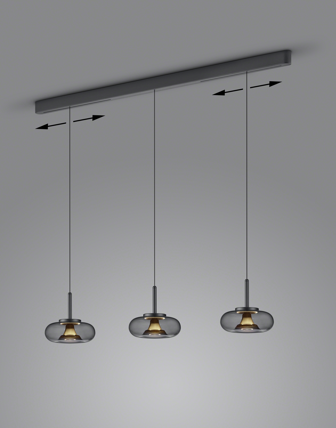 Helestra LED-Pendelleuchte SICA Schwarz/Gold 6-5083.28 4022671118941