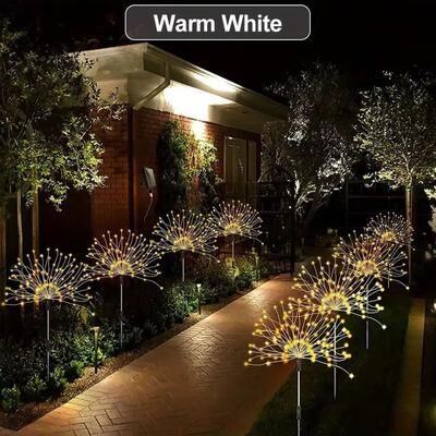 Inspired Living Radiant Dandelion Solar Garden Globe 8 Mode Outdoor LED Landscape Light warm White