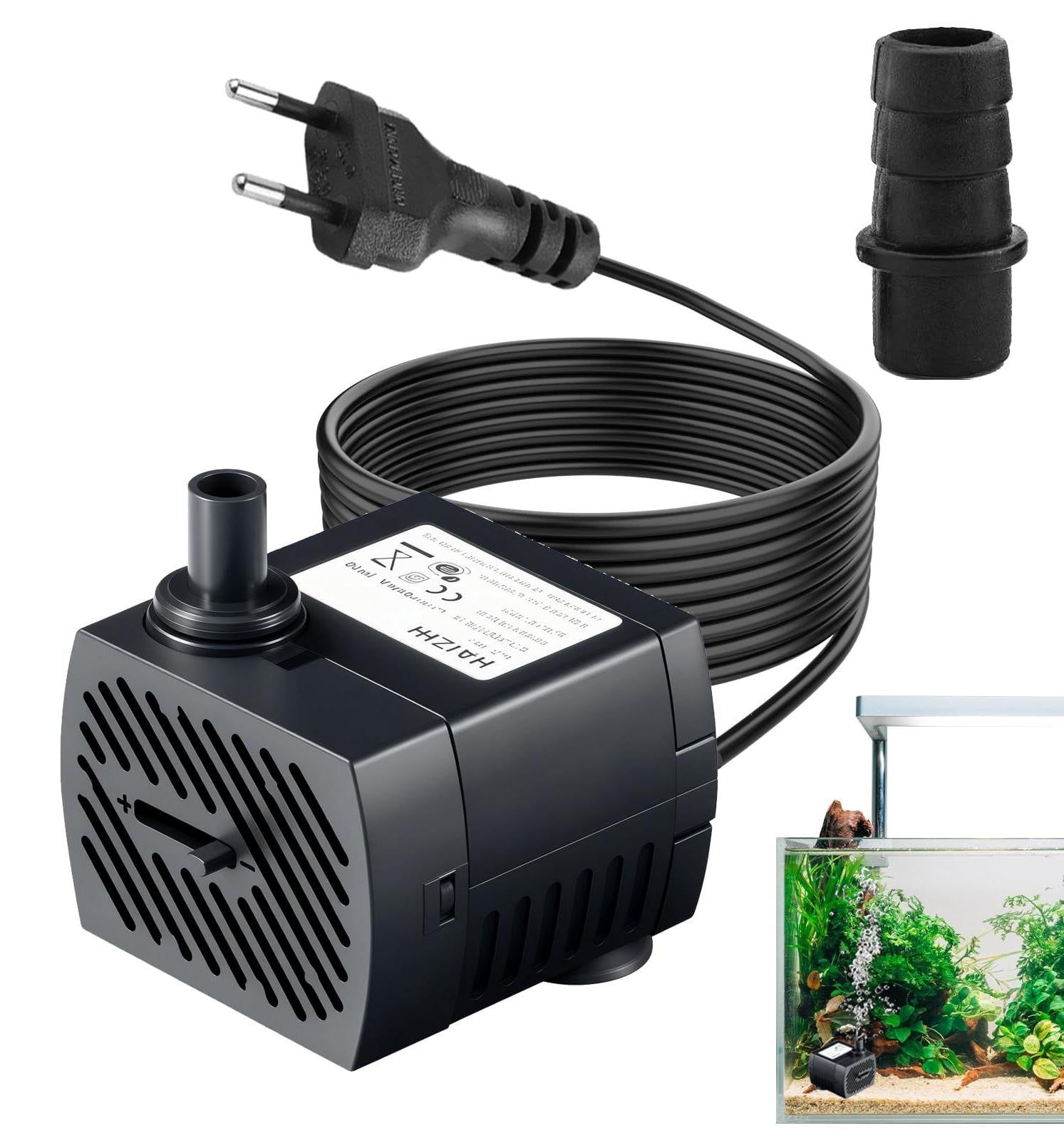 Lustrens Mini-waterpomp voor aquaria en fonteinen, 350 l/u, ultrastil
