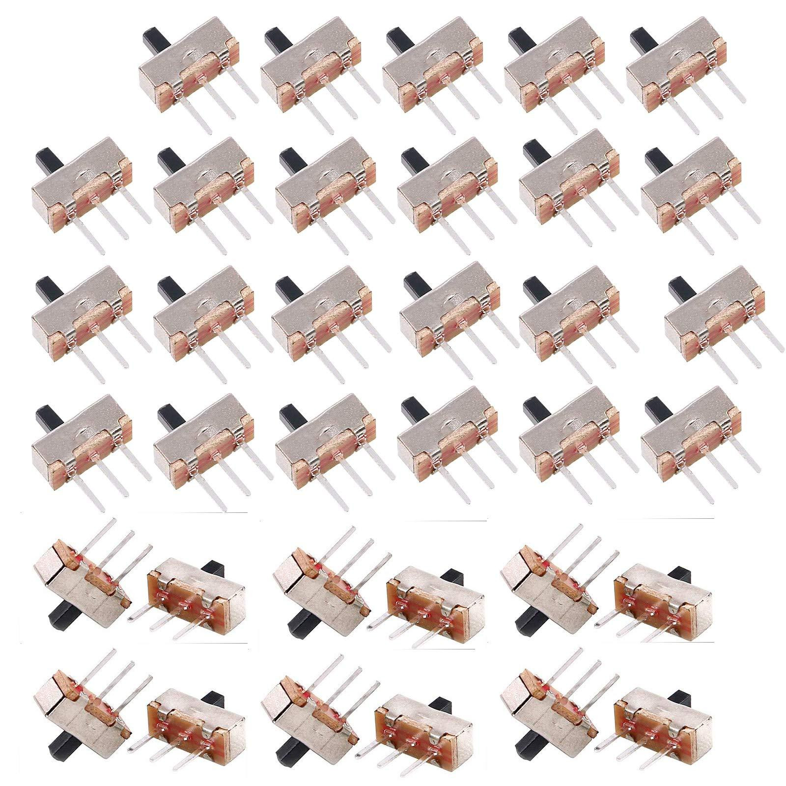 Dripio Miniatuur schuifschakelaar SPDT, 180 stuks, 0,5 A, 50 V DC, 3 mm