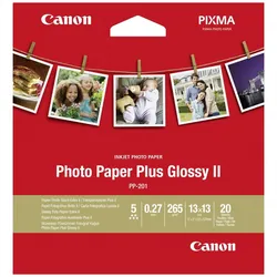 Canon PP-201 Glossy II Fotopapier Plus glänzend 127x127mm 265 g/m2 - 20 Blatt
