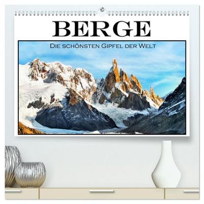Berge - Die schönsten Gipfel der Welt (hochwertiger Premium Wandkalender 2026 DIN A2 quer), Kunstdruck in Hochglanz