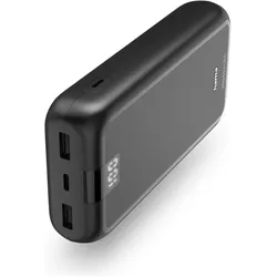 Hama Performance 20 (20000 mAh, 20 W, 74 Wh), Powerbank, Schwarz