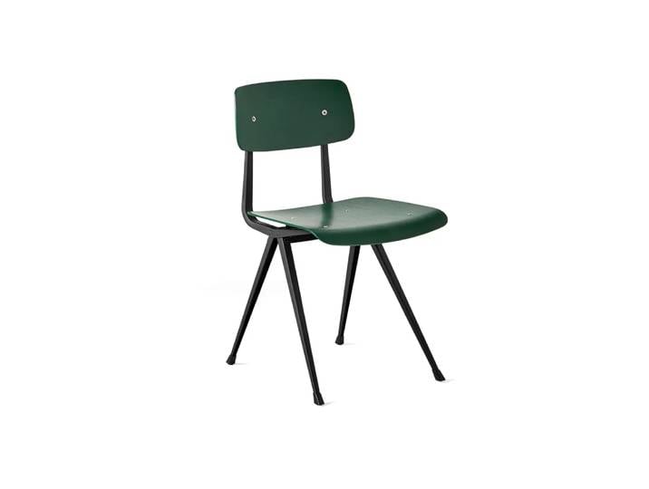 HAY Result Stuhl forest green, schwarzer Stahlgestell
