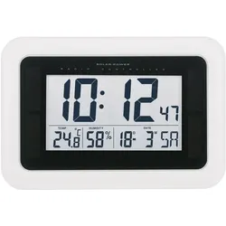Wanduhr, KW9101 Solar, Funk Wanduhr 280 mm x 190 mm x 23 mm Weiss (28 cm)
